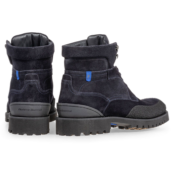 Veterboot blauw su&egrave;de