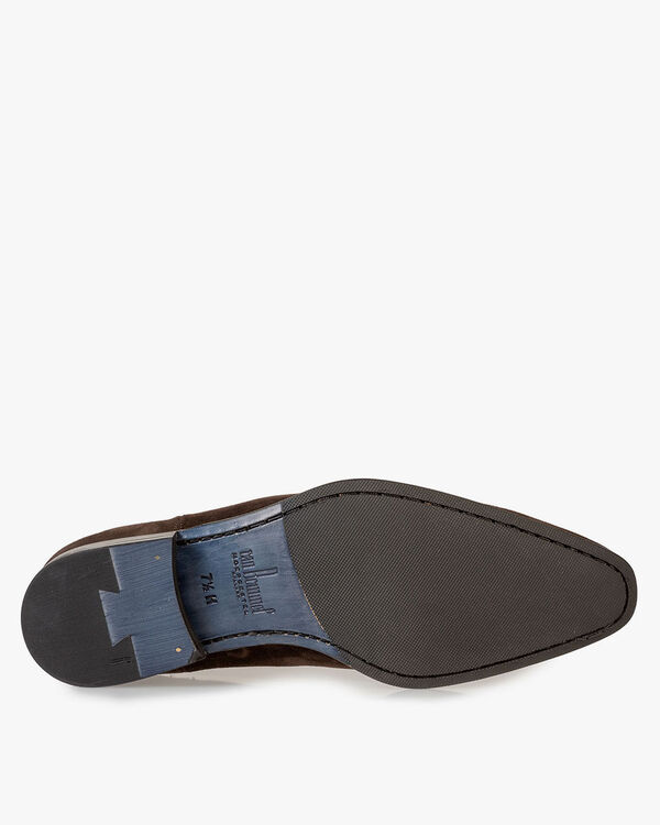 Donkerbruine su&egrave;de chelsea boot