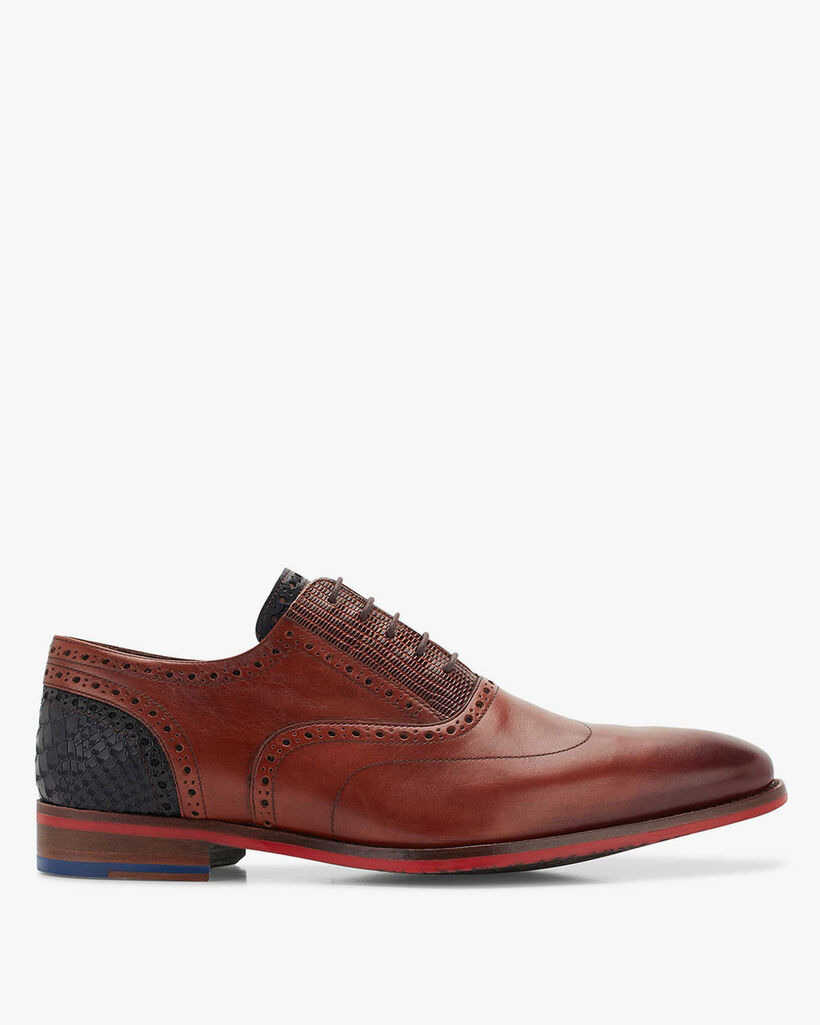 Veterschoen kalfsleer cognac