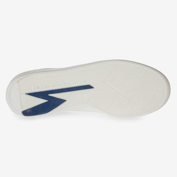 Witte gevlochten kalfsleren sneaker