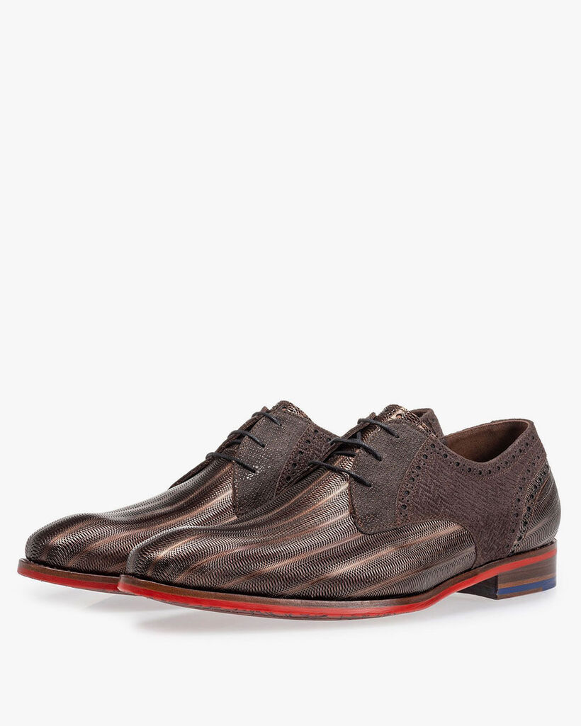 Veterschoen metallic brons