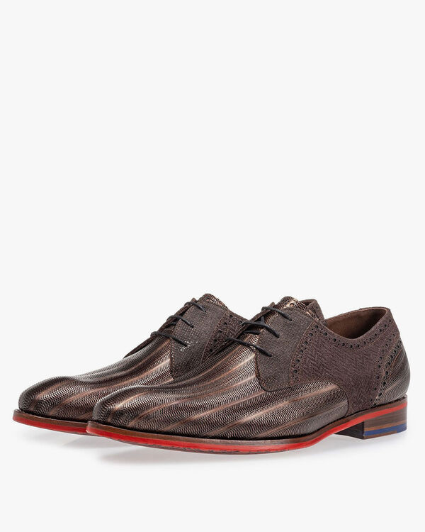 Veterschoen metallic brons