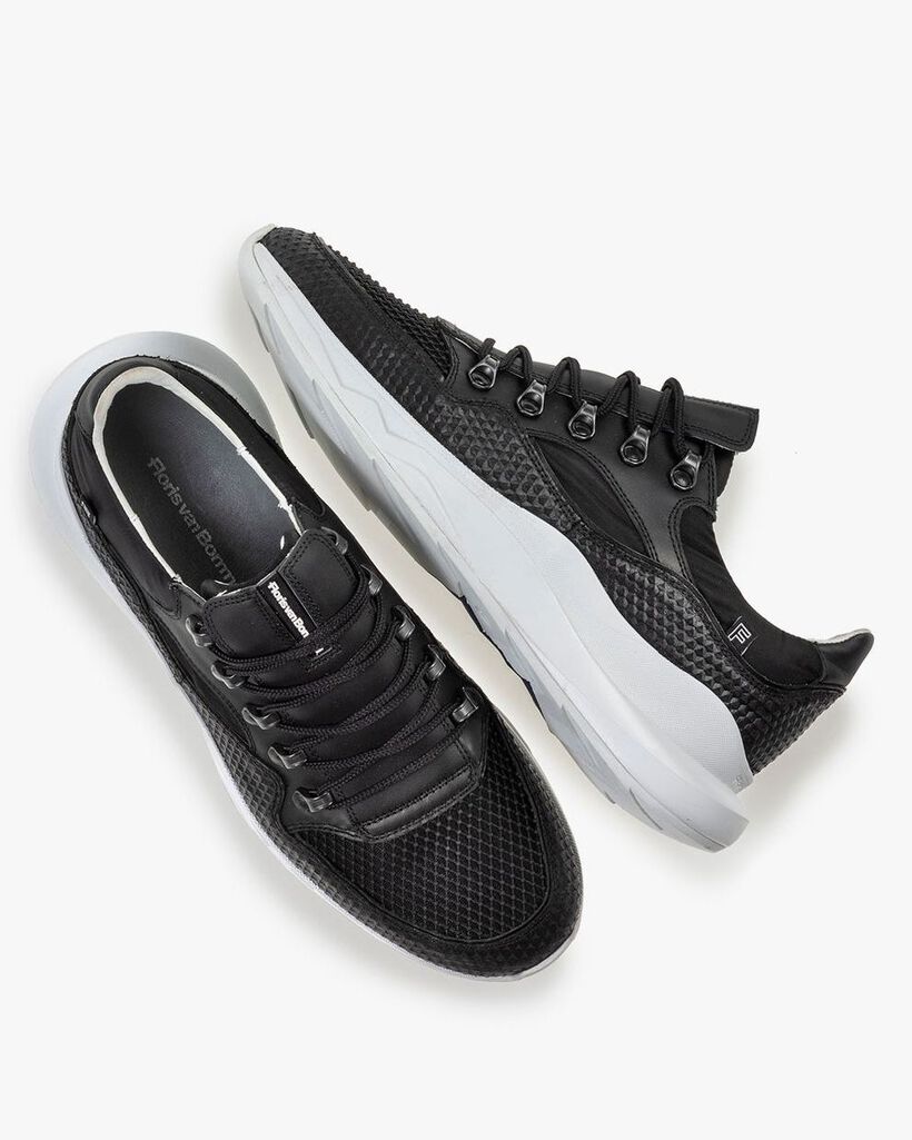 Bulki sneaker zwart leer