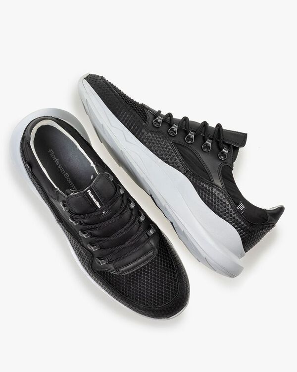 Bulki sneaker zwart leer