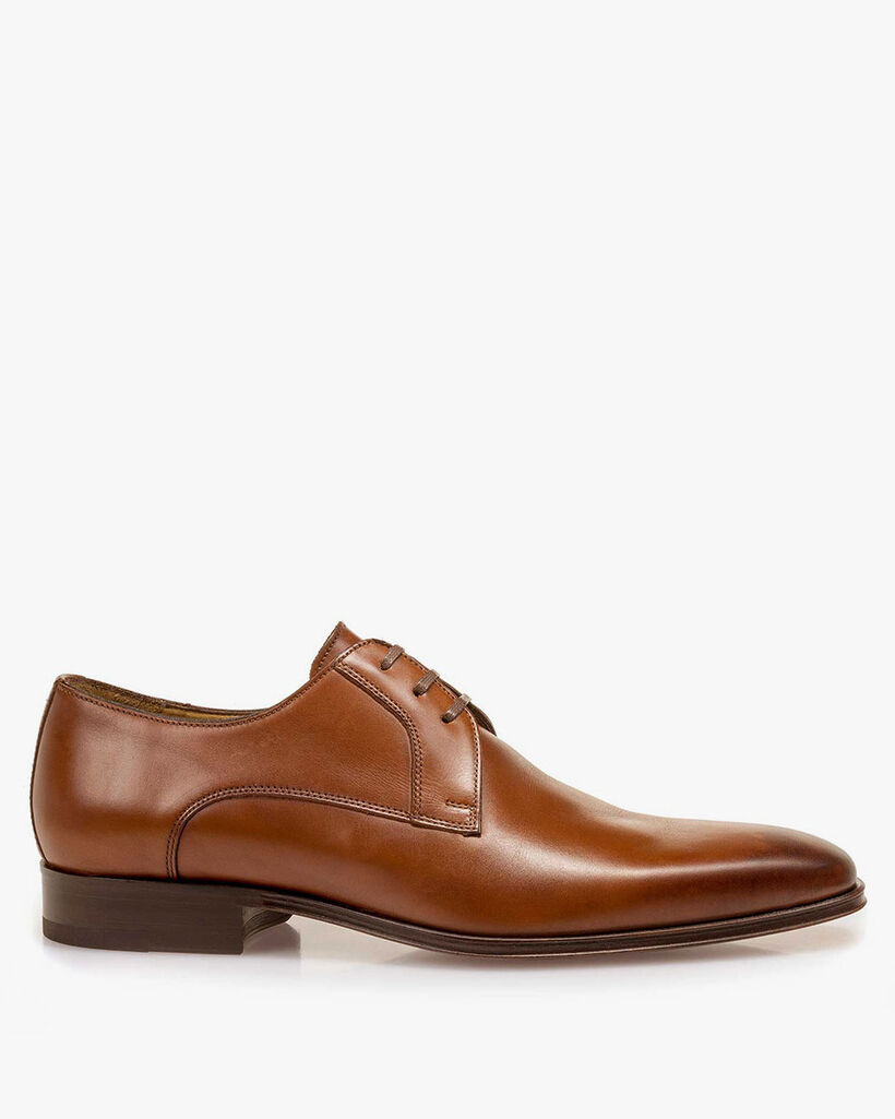 Veterschoen kalfsleer cognac