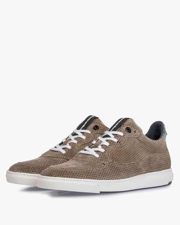 Sneaker geprint su&egrave;de zand