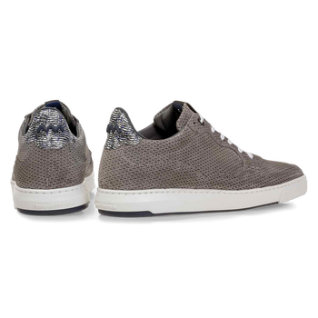 Sneaker geprint su&egrave;de grijs