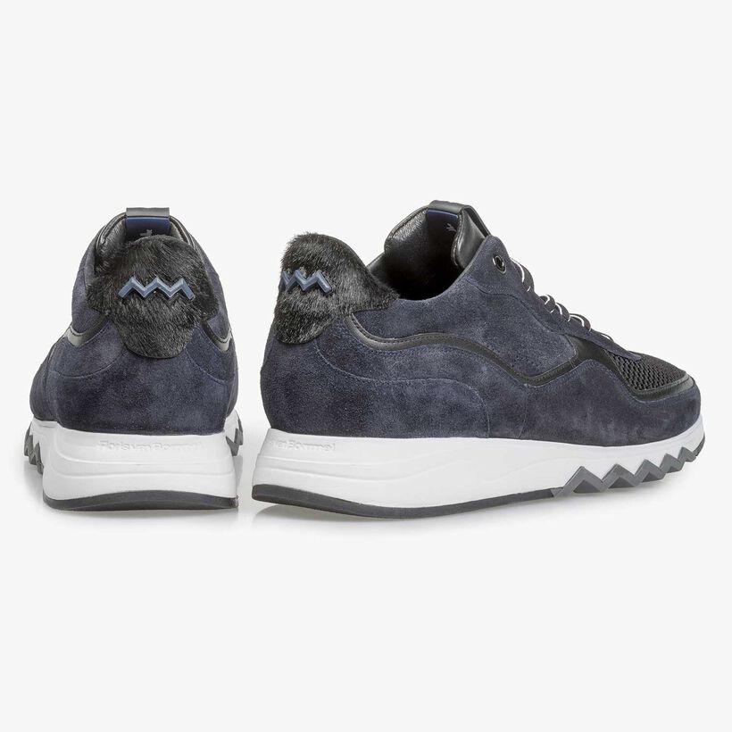 Dark blue suede leather sneaker