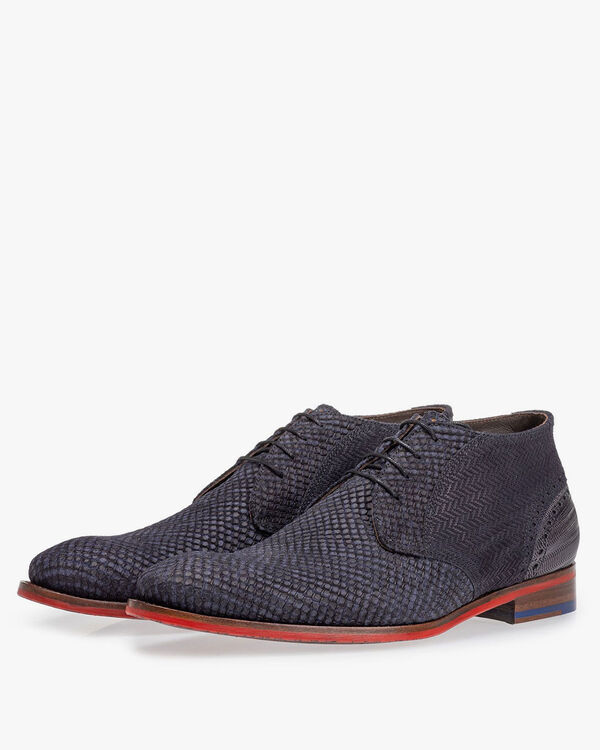 Veterboot su&egrave;de blauw