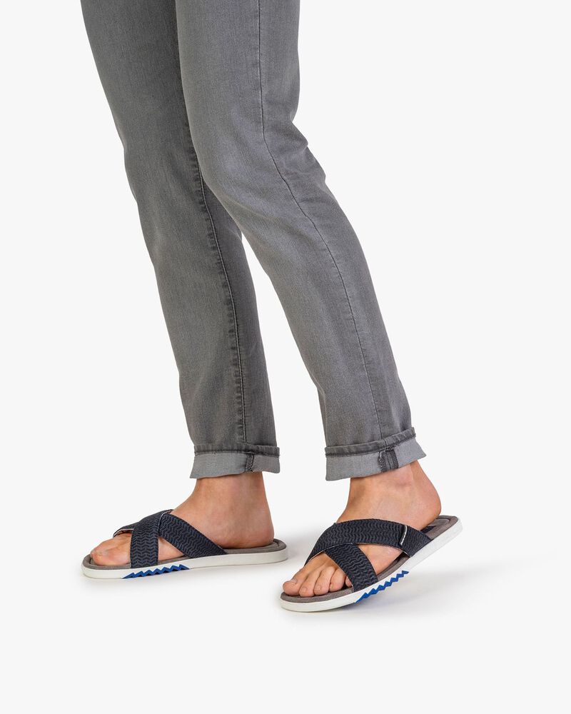 Slipper nubuckleer blauw