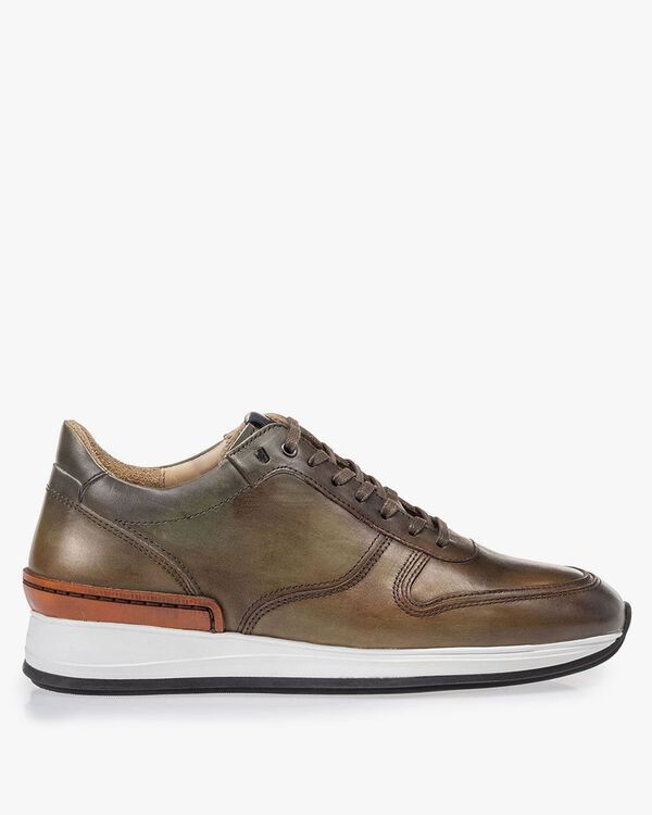 Sneaker kalfsleer groen