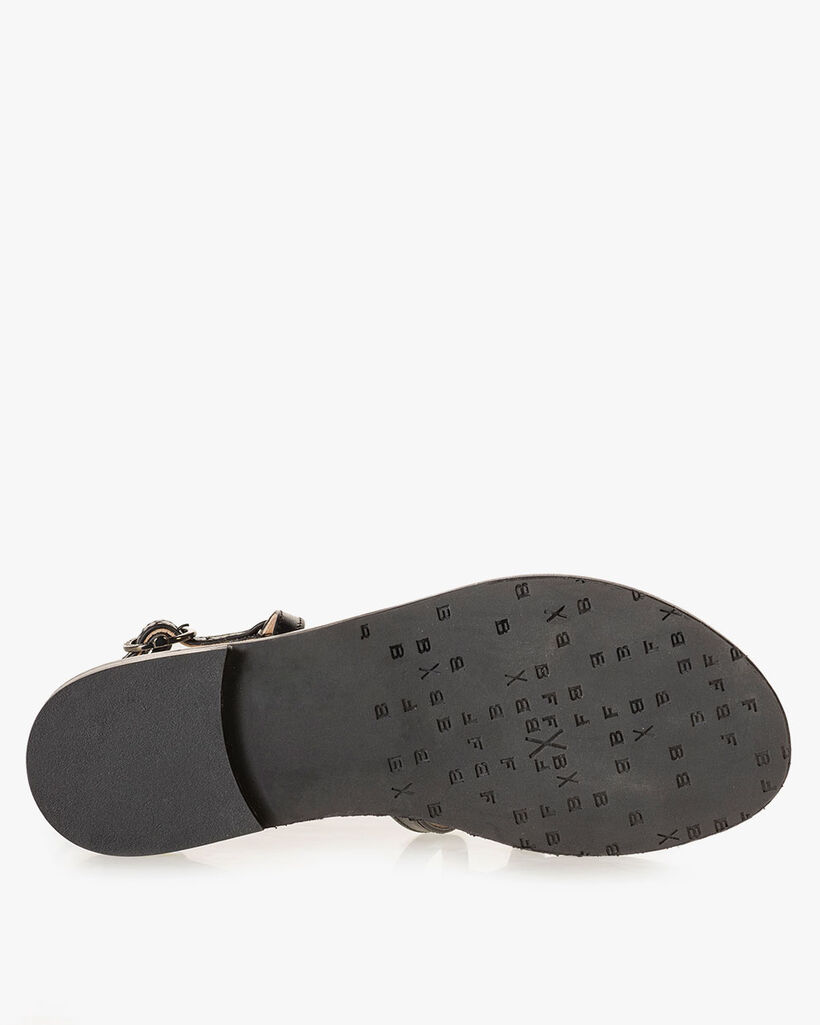 Sandal calf leather black