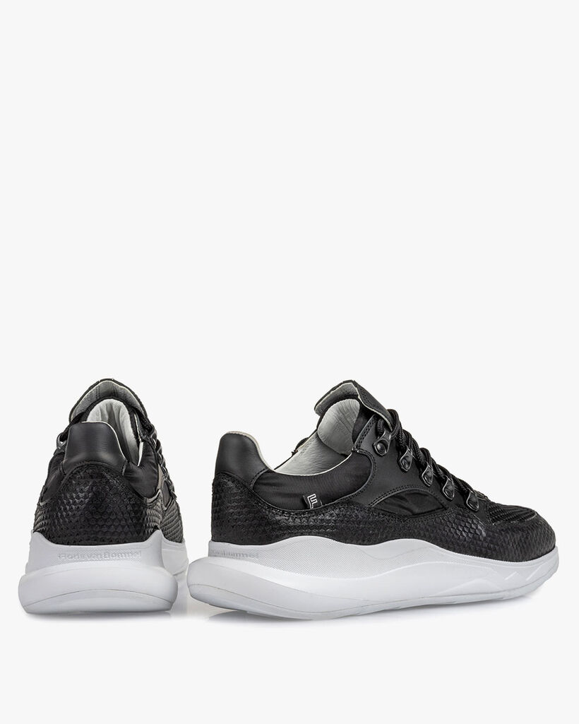 Bulki sneaker zwart leer
