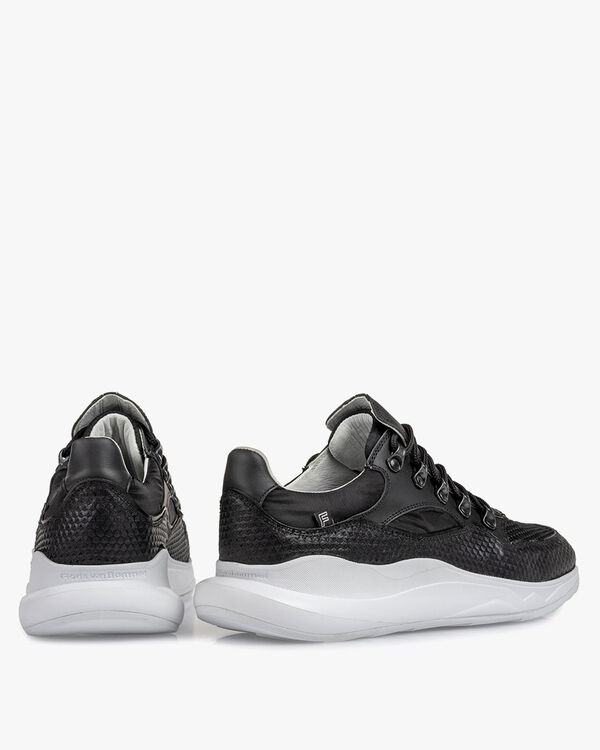 Bulki sneaker zwart leer