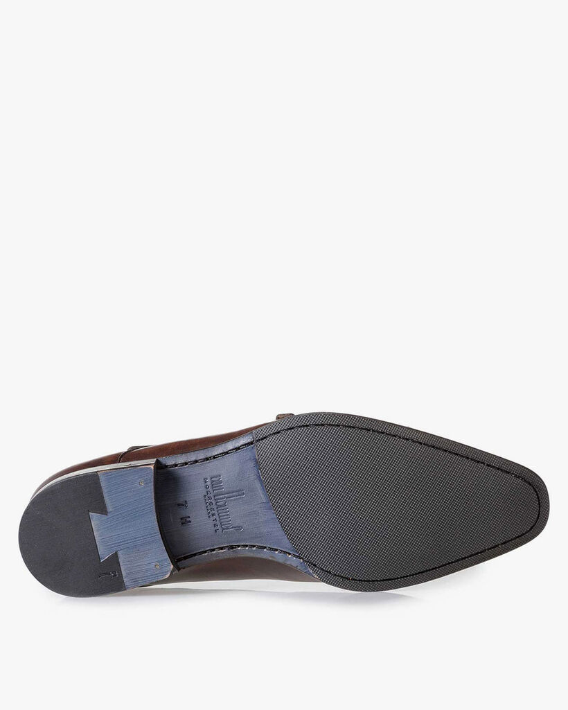Brown calf leather monk strap