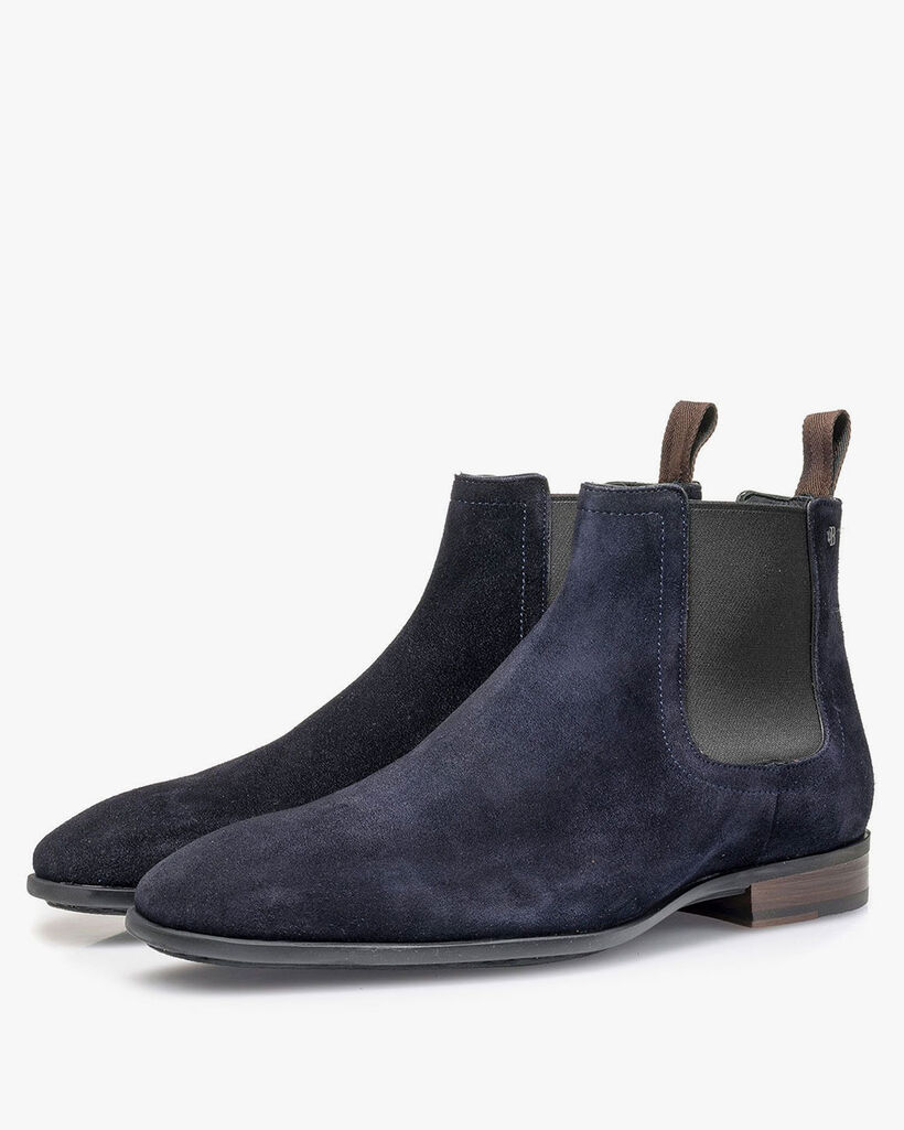 Chelsea boot su&egrave;de blauw