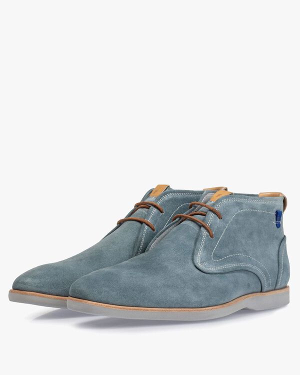 Boot su&egrave;de turquoise