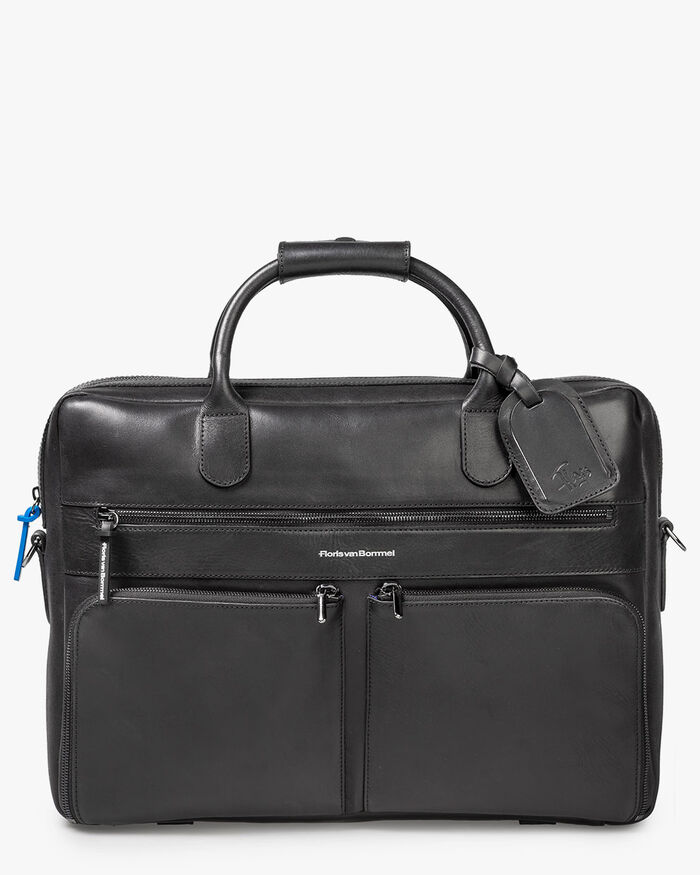 Office bag leer zwart