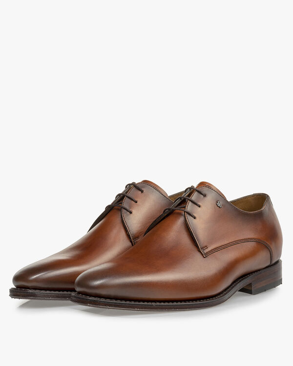 Veterschoen kalfsleer cognac