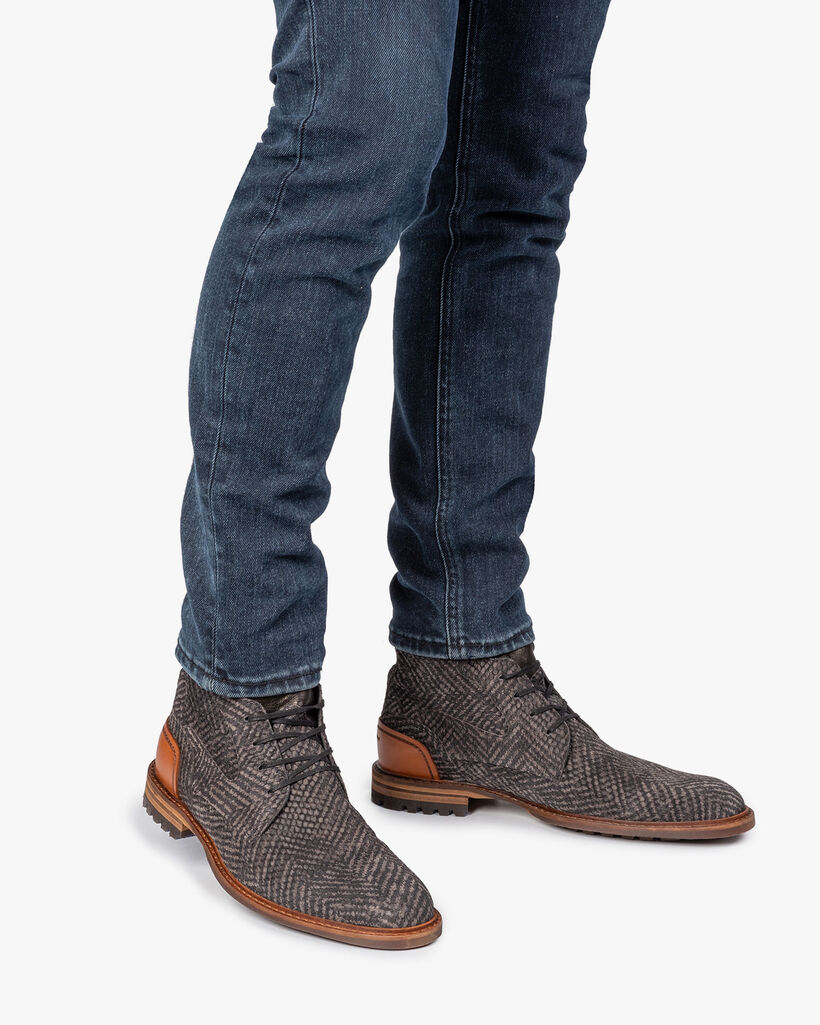 Crepi boot grijs met print