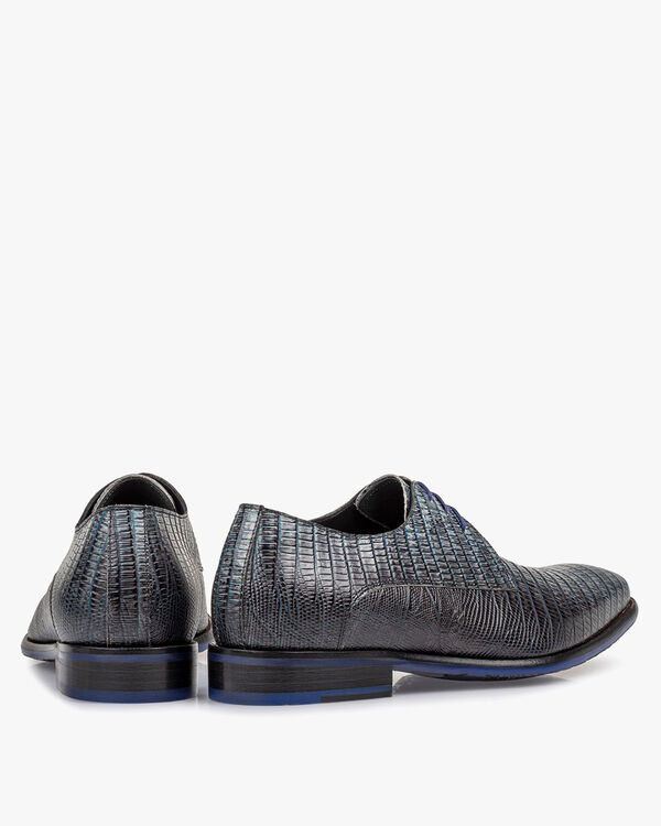 Veterschoen met print grijs