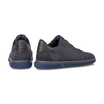 Sneaker leer donkerblauw