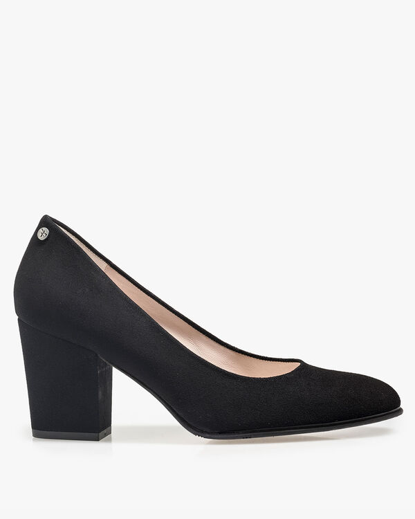 Zwarte su&egrave;de pump