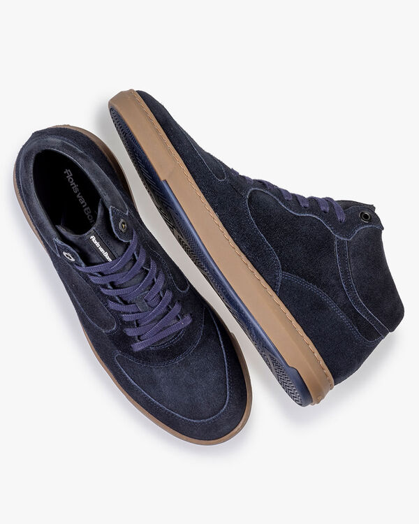 Sneaker su&egrave;de donkerblauw