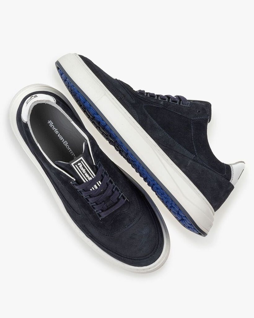 Sneaker su&egrave;de donkerblauw