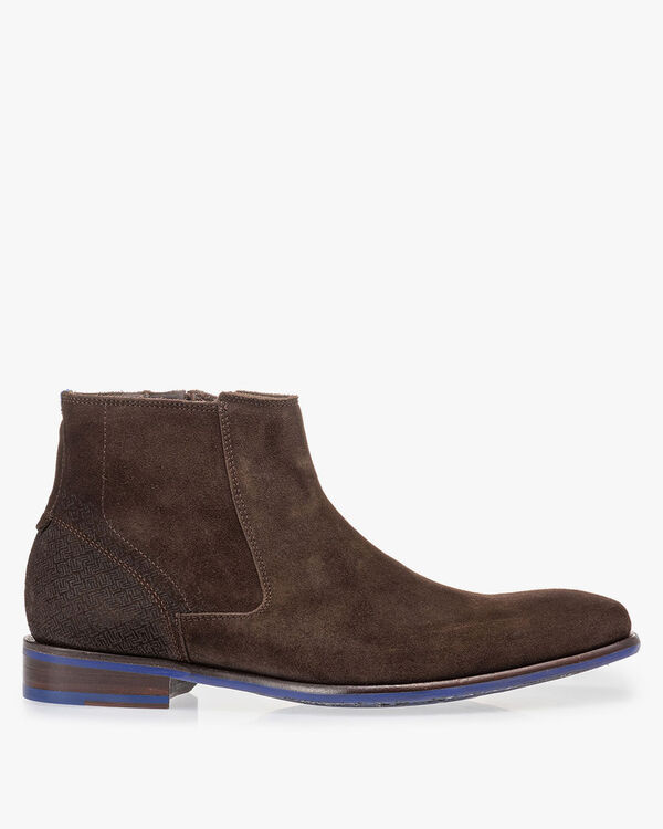 Chelsea boot brown suede leather
