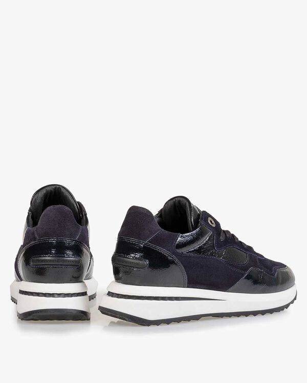 Sneaker patent leather blue