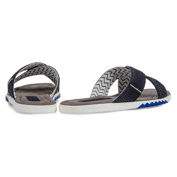 Slipper nubuckleer blauw