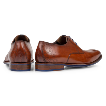 Veterschoen kalfsleer cognac