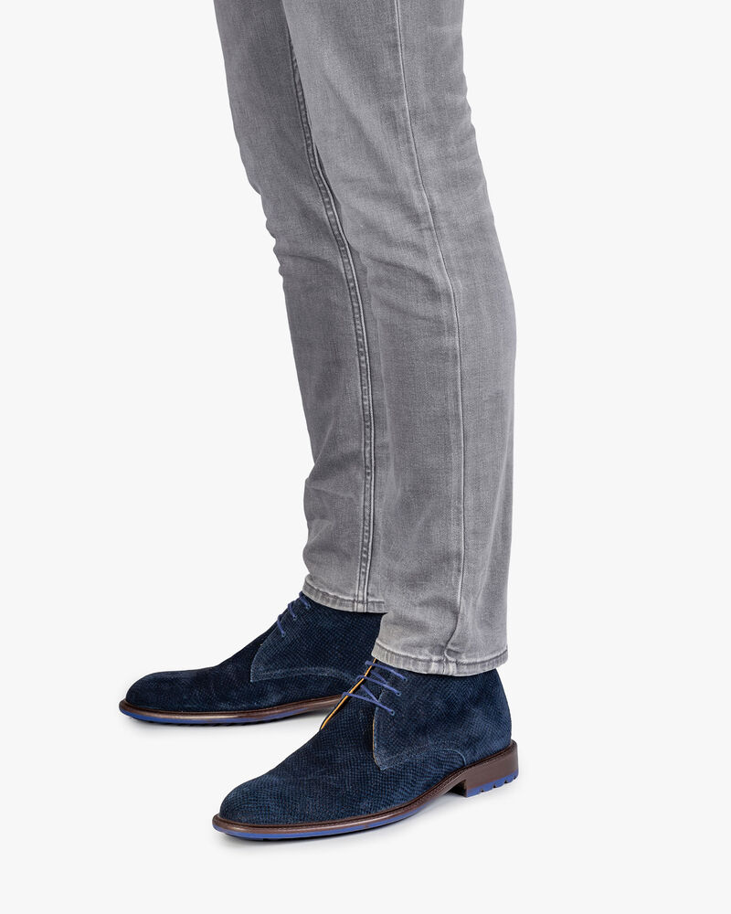 Boot dark blue with print
