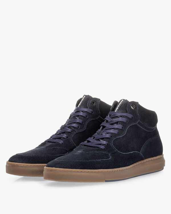 Sneaker su&egrave;de donkerblauw