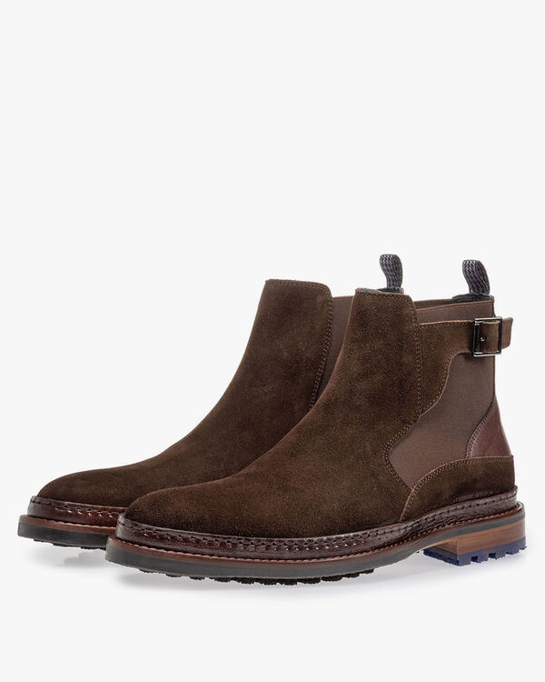 Chelsea boot donkerbruin su&egrave;de