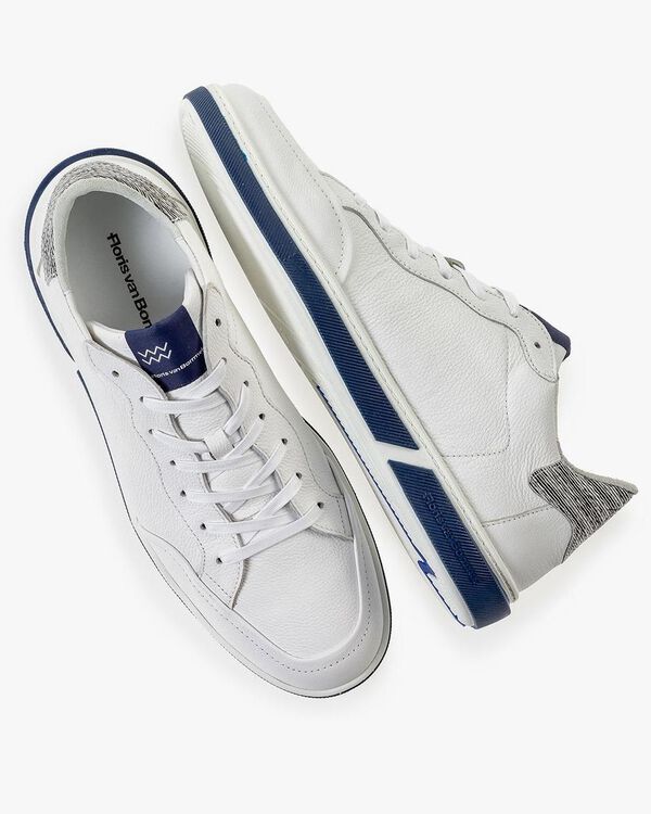 Witte kalfsleren veterschoen