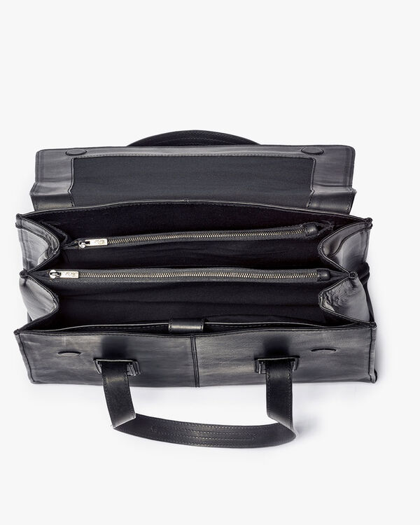 Black leather business bag