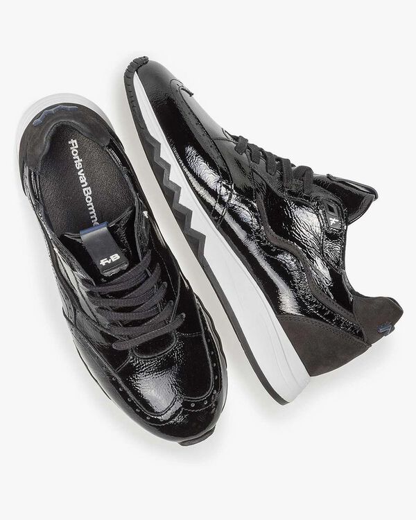 Zwarte lakleren sneaker
