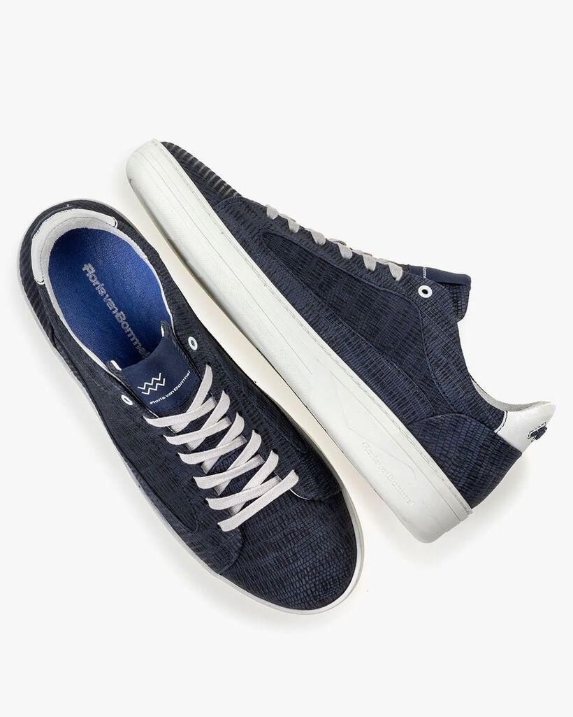 Sneaker met print donkerblauw