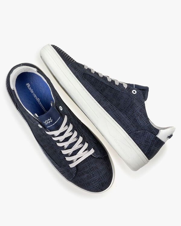 Sneaker met print donkerblauw