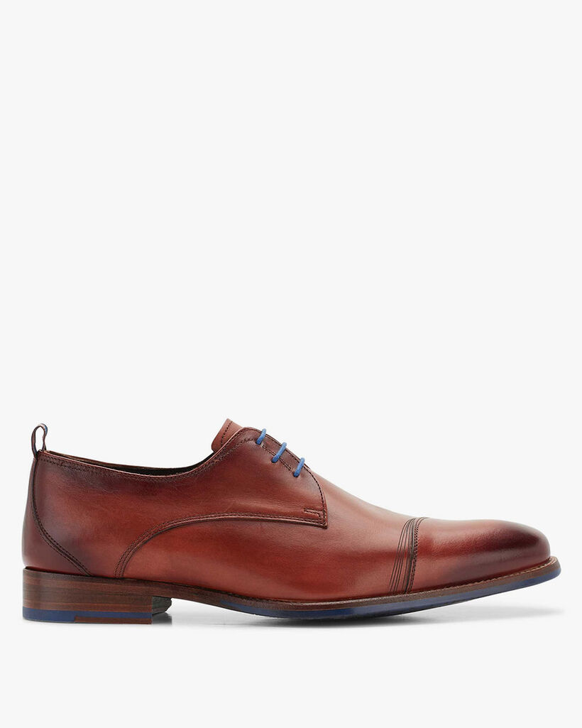 Veterschoen kalfsleer cognac