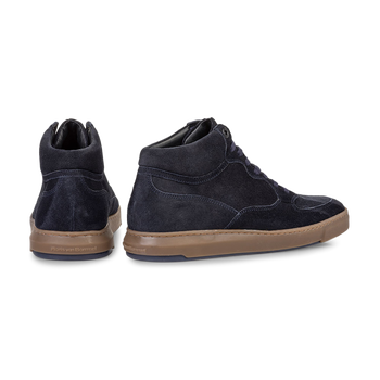 Sneaker su&egrave;de donkerblauw