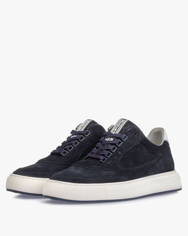 Sneaker su&egrave;de donkerblauw