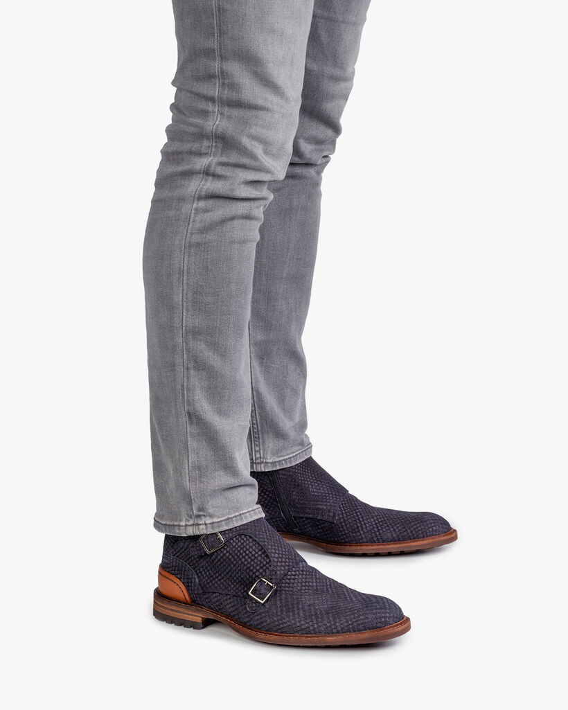 Boot blauw met gespsluiting