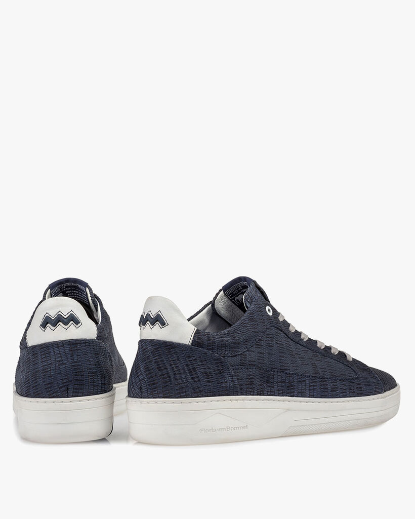 Sneaker met print donkerblauw