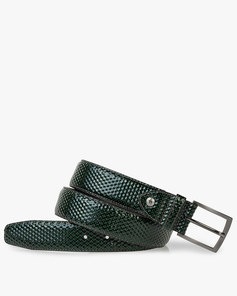 Riem geprint leer groen