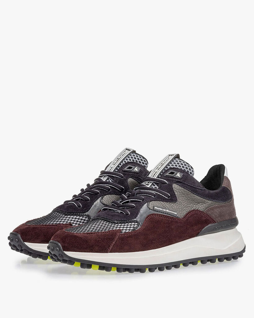 Noppi sneaker bordeauxrood/blauw