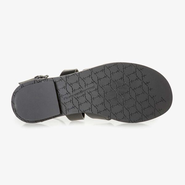 Black leather sandal
