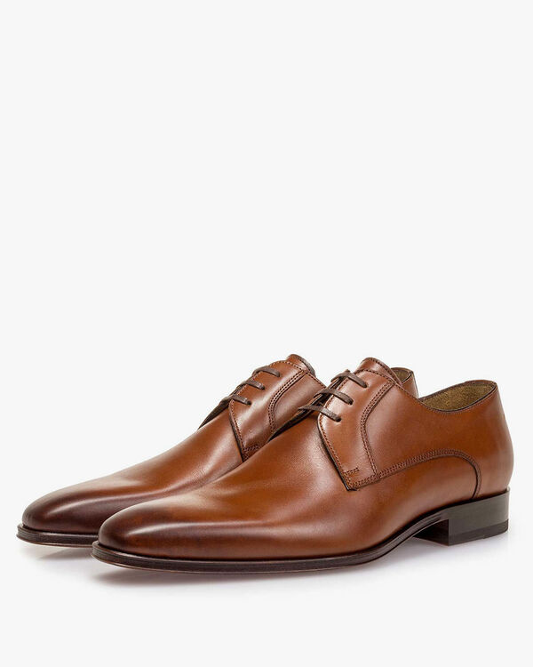 Veterschoen kalfsleer cognac